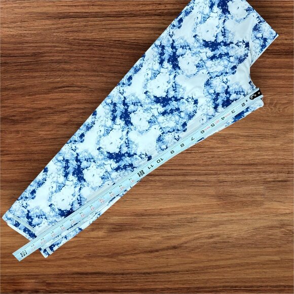 NEW GapFit Size L Womens Blue & White Tie-Dye Leggings With Blackout Technology - Picture 11 of 11